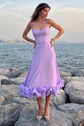 Flounce Bustier Midi Dress | Dress In Beauty